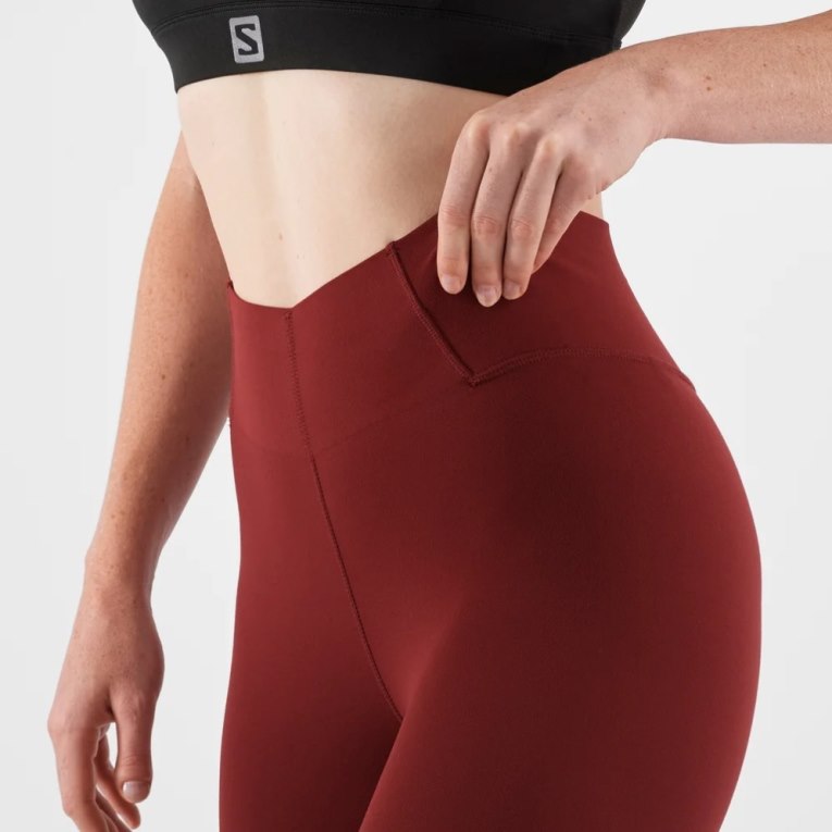 Calça Legging Salomon Cross Multi 7'' Curta Feminino Vermelhas | PT O38974